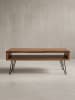 KADIMA DESIGN Couchtisch 100x40x50 cm Massivholz / Metall Sofatisch,