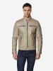 KOROSHI Biker-leder-effektjacke in grau