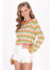 IZIA Women Sweater in orange multicolor