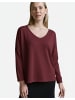 Cotton Candy Langarmshirt in burgundy melange