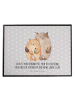 Mr. & Mrs. Panda Zeichenunterlage Bären Liebe mit Spruch in Grau Pastell