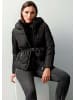 Alba Moda Steppjacke mit abnehmbarer Bauchtasche in schwarz