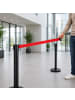 relaxdays 2 x Personenleitsystem Absperrständer in Schwarz/ Rot - 3 m