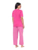 Ulla Popken Pyjama in matt rosa