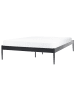 Beliani Doppelbett VAURS in Schwarz - (W) 147 x (H) 38 x (L) 206 cm