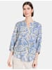 Gerry Weber Bluse Langarm in Ecru/Weiss/Blau Druck