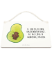 Mr. & Mrs. Panda Wandschild Avocado Kern mit Spruch in Weiß