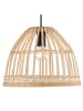 home24 home24 1-flammige Pendelleuchte aus Eisen & Rattan in Beige, 35 x 150 x 35 cm in Beige