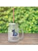 Mr. & Mrs. Panda Trinkglas Mason Jar Einhorn Nashorn mit Spruch in Transparent