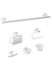 Beliani 8-tlg Badaccessoires Set TOCOPILLA in Silber