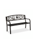 relaxdays Gartenbank 2 Sitzer in Schwarz-Bronze