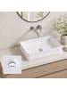 relaxdays Waschbecken in Weiß - (B)50 x (H)11 x (T)35 cm