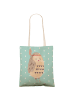 Mr. & Mrs. Panda Strandtasche Eule Federschmuck ohne Spruch in Türkis Pastell