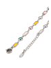 IZIA Women Chain Necklace in Silver Multicolor