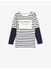 KOTON T-shirt in Ekru Gestreift