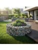 relaxdays Gabione "rund" in Silber - (H)40 x (Ø)90 cm