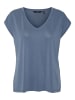 Vero Moda Basic Stretch T-Shirt V-Neck VMFILLI in Blau