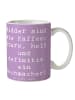Mr. & Mrs. Panda Kaffeebecher Spruch Widder Power mit Spruch in Lavendeltraum