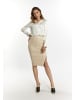 faina Damen Strickrock Mit Strass-Steinen in Hellbeige