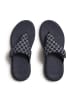 fitflop Zehentrenner F-MODE GO ADJ. CHECKERBOARD-DENIM TOE-POST SANDALS in blau