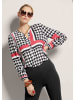 MADELEINE Tunika-Bluse in schwarz / weiß / rot