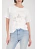 monari T-Shirt mit Gelato-Print und Strasssteinen in Offwhite
