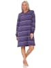 NORMANN langarm Nachthemd Bündchen Streifen - 87491 in lila