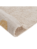 Beliani Kurzflor DARDERE in Beige/Gelb - (W) 140 x (L) 200 cm