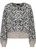 monari Strickjacke mit Leopardenmuster in Greige Gemustert