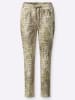 Heine Jerseyhose in khaki-sand-bedruckt