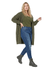 Ulla Popken Strickjacke in dunkel khaki