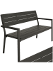 tectake Sitzbank Line 2-Sitzer mit Aluminiumrahmen 128x59x88cm