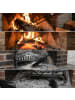 relaxdays 5-tlg. Kaminbesteck-Set in Schwarz/ Natur