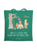 Mr. & Mrs. Panda Shopping Tasche Waldtiere Picknick mit Spruch in Mint
