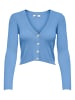 JACQUELINE de YONG Kurze Dünne Langarm Strickjacke V-Neck Basic Cardigan JDYDONNEL in Babyblau