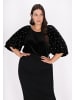 faina Women Plus Size Blouse in Black