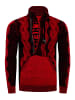 Rusty Neal 1/2 Zip Pullover im Kontrast Design  in Rot / Schwarz
