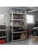 relaxdays Schwerlastregal in Silber - (B)120 x (H)200 x (T)40 cm