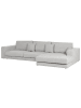 Beliani Ecksofa LOFOTEN in Grau/Schwarz - (W) 350 x (H) 86 x (L) 187 cm linksseitig