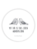 Mr. & Mrs. Panda Kühlschrankmagnet Turteltauben Liebe mit Spruch in Weiß