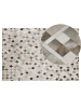 Beliani Kurzflor HIRKA in Grau/Schwarz/Beige - (W) 140 x (H) 1.2 x (L) 200 cm