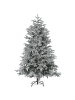 Beliani Weihnachtsbaum BASSIE in Weiß/Grün - (W) 150 x (H) 210 x (L) 150 cm
