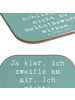Mr. & Mrs. Panda Becheruntersetzer Spruch Selbstzweifel Charm mi... in Meeresbrise