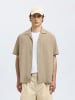 Selected Kurzarm FreizeitHemd für Herren in beige