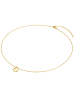 Trilani Halskette Herz Sterling Silber in gelbgold