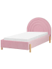 Beliani Kinderbett ANET in Rosa/Braun - (W) 106 x (H) 100 x (L) 217 cm