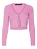 Vero Moda Gerippte Strickjacke Langarm mit Schleife VMGLORY in Rosa