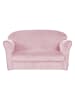roba Lil Sofa' Kindercouch mit Armlehnen, Samtstoff Rosa