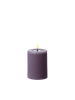 Deluxe Homeart LED Kerze Mia Echtwachs flackernd H: 10cm D: 7,5cm in lila