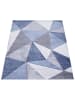KADIMA DESIGN Teppich Kurzflor Geometrisch Wohnzimmer in Blau